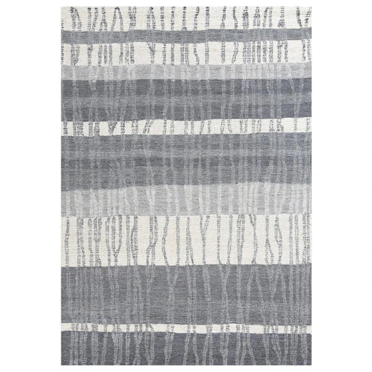 Choa Stripe Charcoal Area Rugs For Living Room