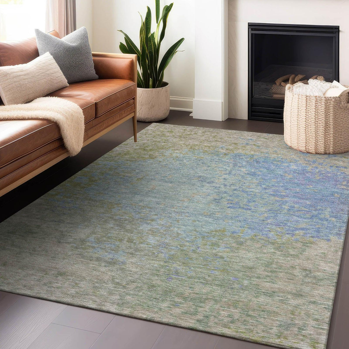 Iriain Sky Washable Indoor-Outdoor Rug -- view 2