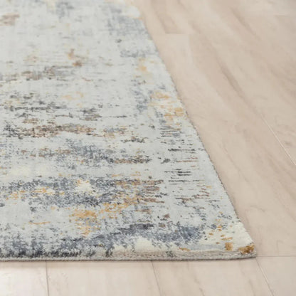 Caer Abstract Blue Large Area Rugs For Living Room -- blue
