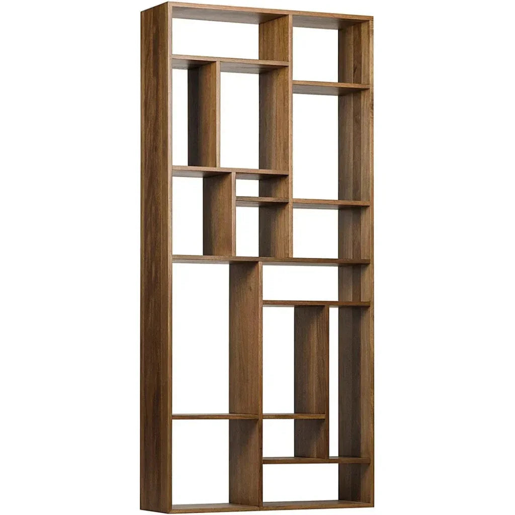 Malic Natural Wood Vertical Shelf