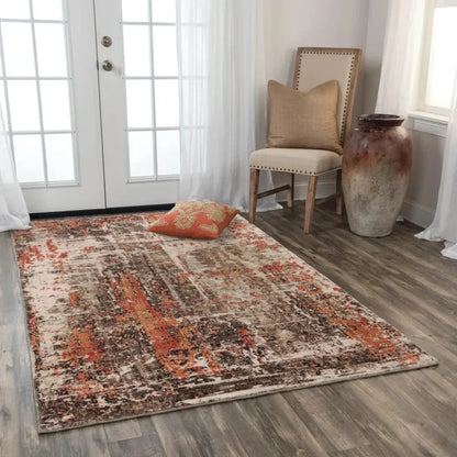 Dewy Abstract Brown Large Area Rugs For Living Room -- brown