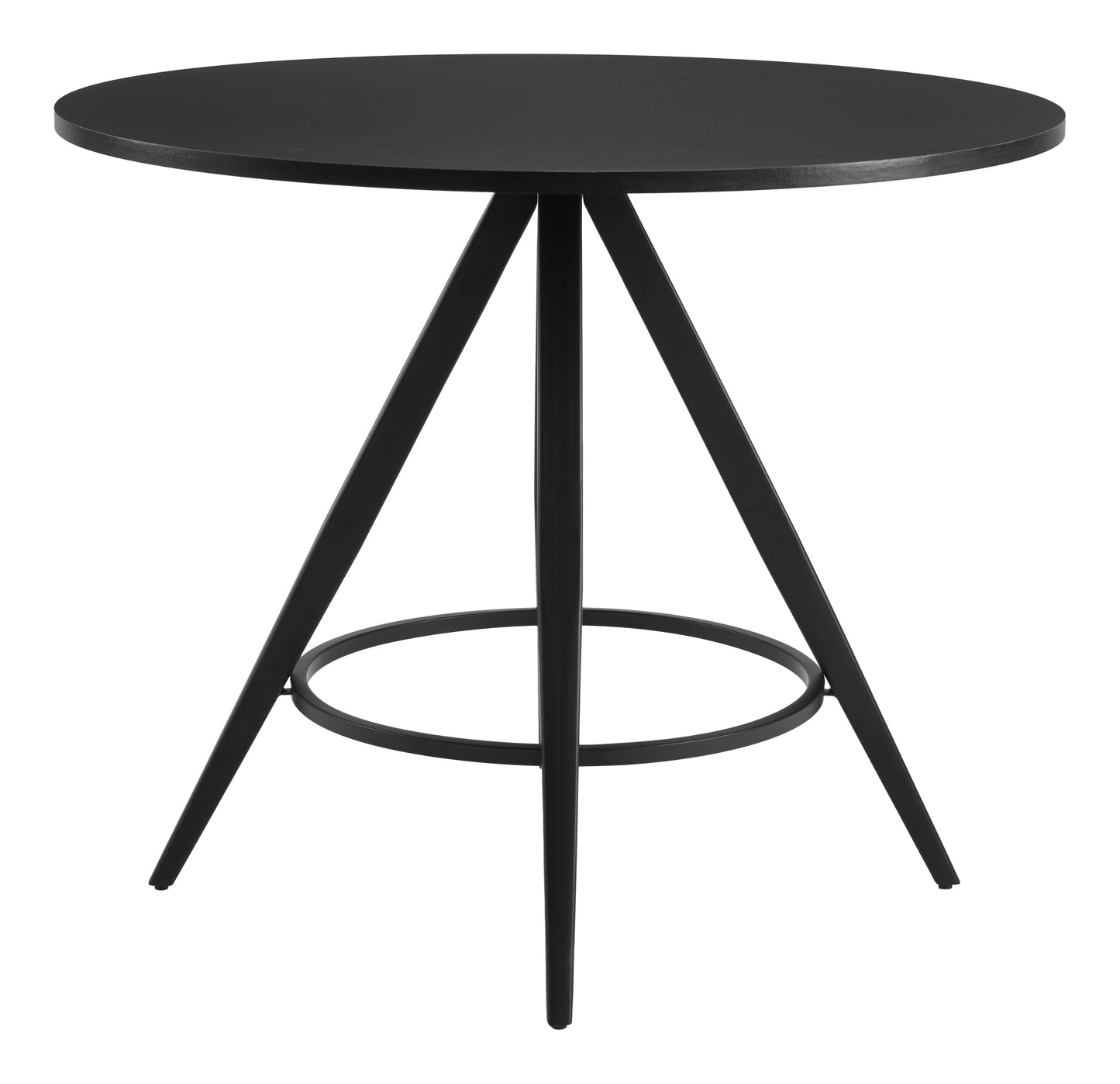 Dinos Wood and Steel Black Round Dining Table