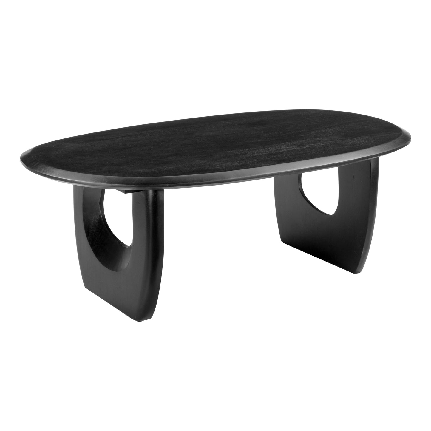 Arasan Wood Black Oval Coffee Table