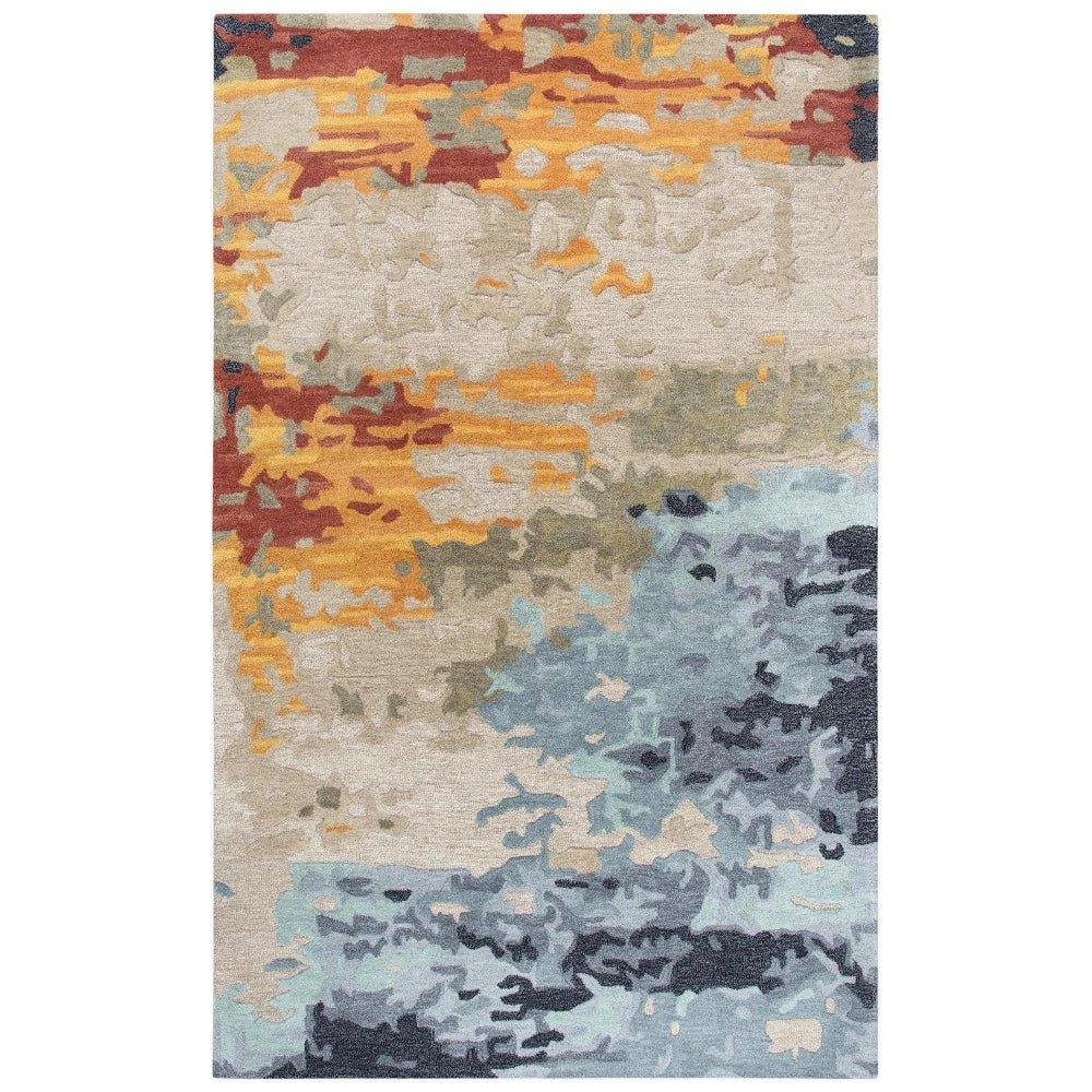 Capi Abstract Tan Large Area Rugs For Living Room