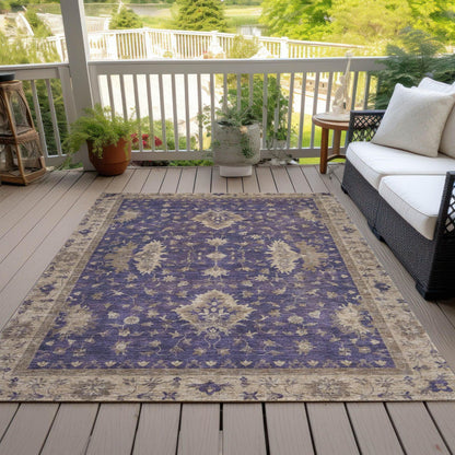 Iriaris Purple Washable Indoor-Outdoor Rug -- purple
