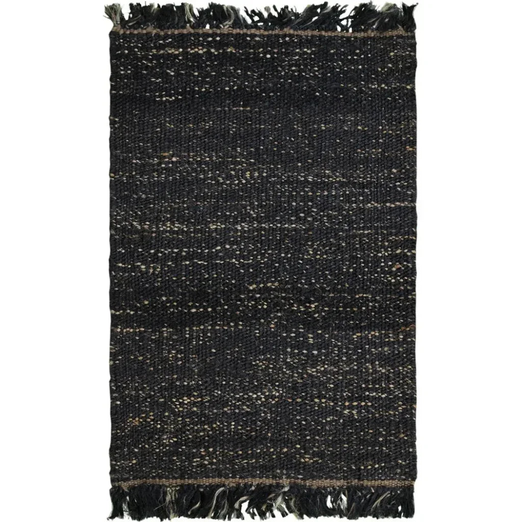 Arai Black Jute Rug For Living Room