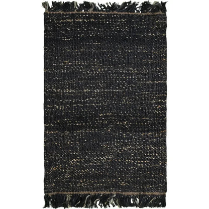 Arai Black Jute Rug For Living Room