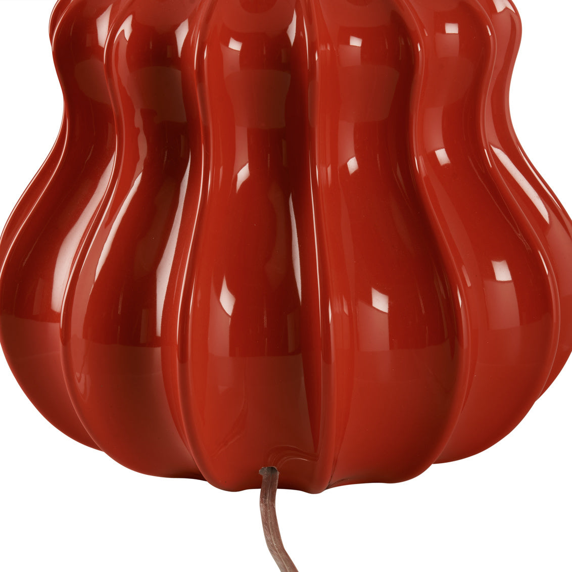 Wildwood Oliver Fluted Red Ceramic Table Lamp