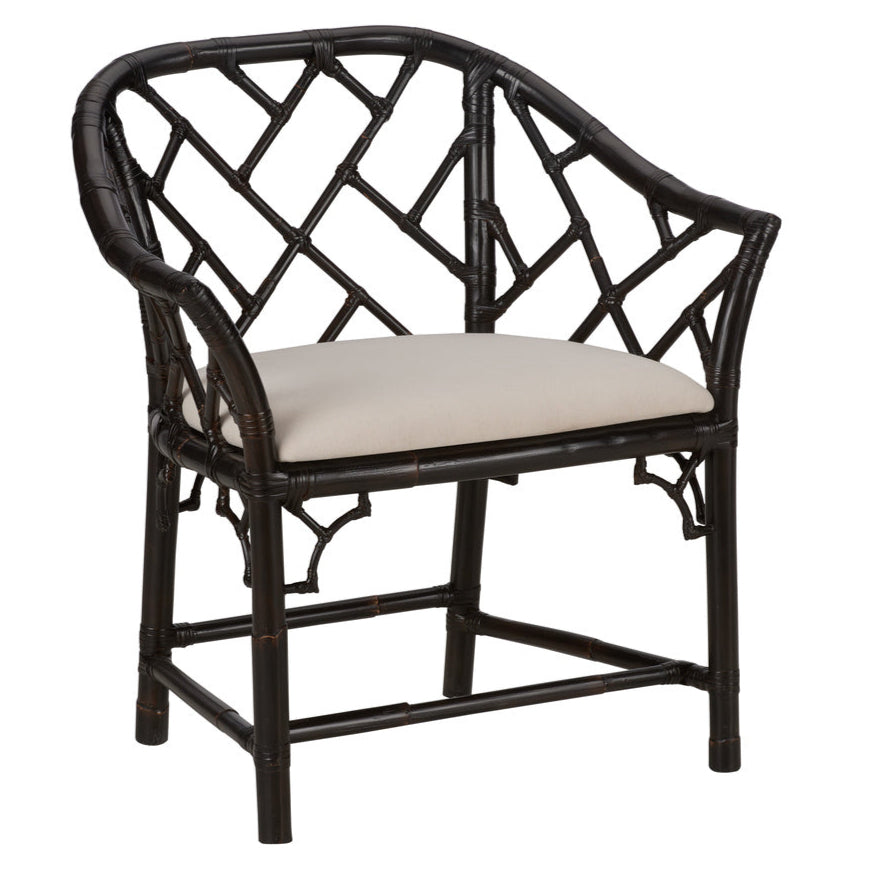 Chippendale Bamboo Rattan Arm Chair
