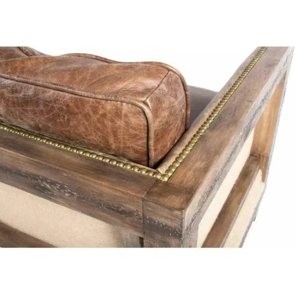 Darlington Brown Leather Club Chair -- view 6