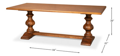 Lionisio Trestle Wood Dining Table -- view 27