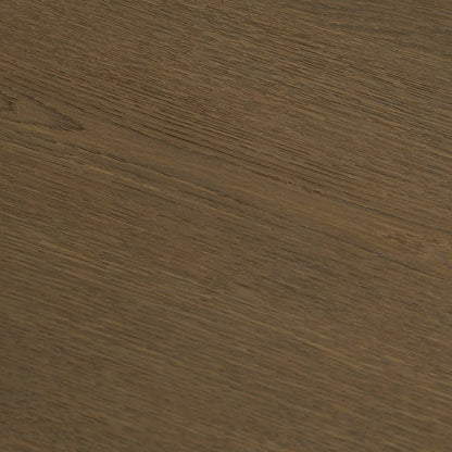 Lyonne 42" Round Medium Brown Oak Wood Pedestal Dining Table -- Medium Brown