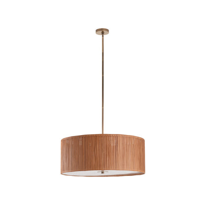 Wildwood Avondale Rattan Shade Brown Pendant