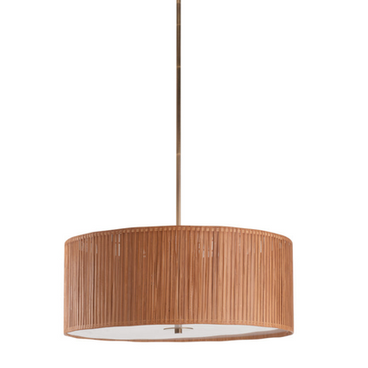 Wildwood Avondale Rattan Shade Brown Pendant