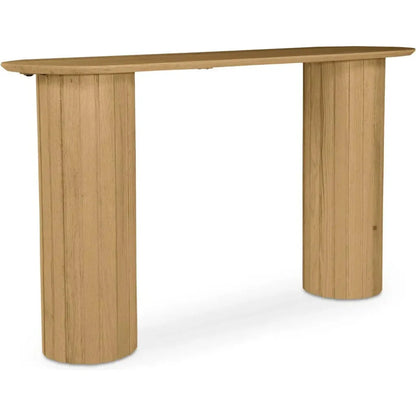 Povera Wood Oval Console Table -- view 5