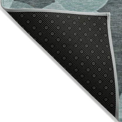 Jaelanor Teal Washable Indoor-Outdoor Rug
