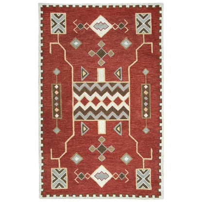 Bari Tribal Red Large Area Rugs For Living Room