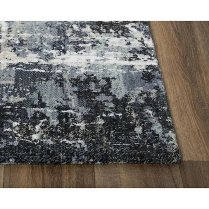Bays Abstract Gray Large Area Rugs For Living Room -- gray