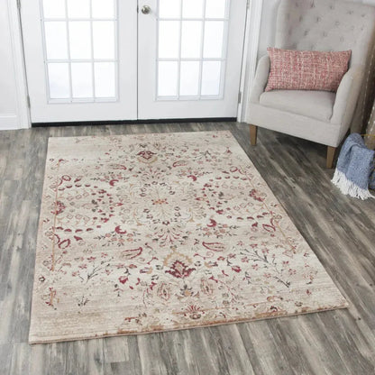Arin Floral Red Large Area Rugs For Living Room -- red