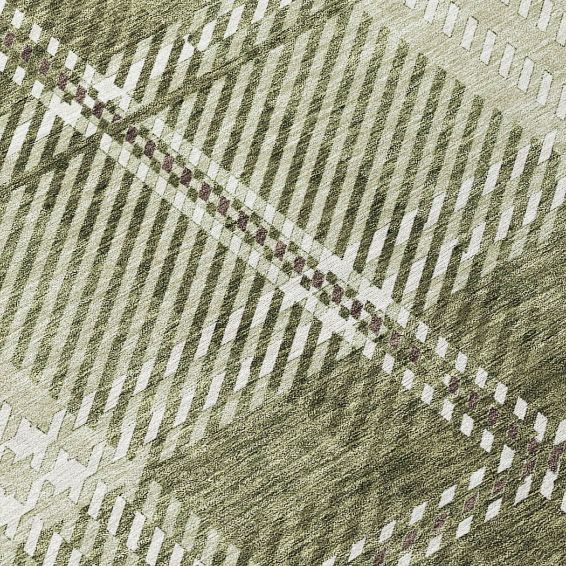 Spiral Whispers Aloe Washable Indoor-Outdoor Rug