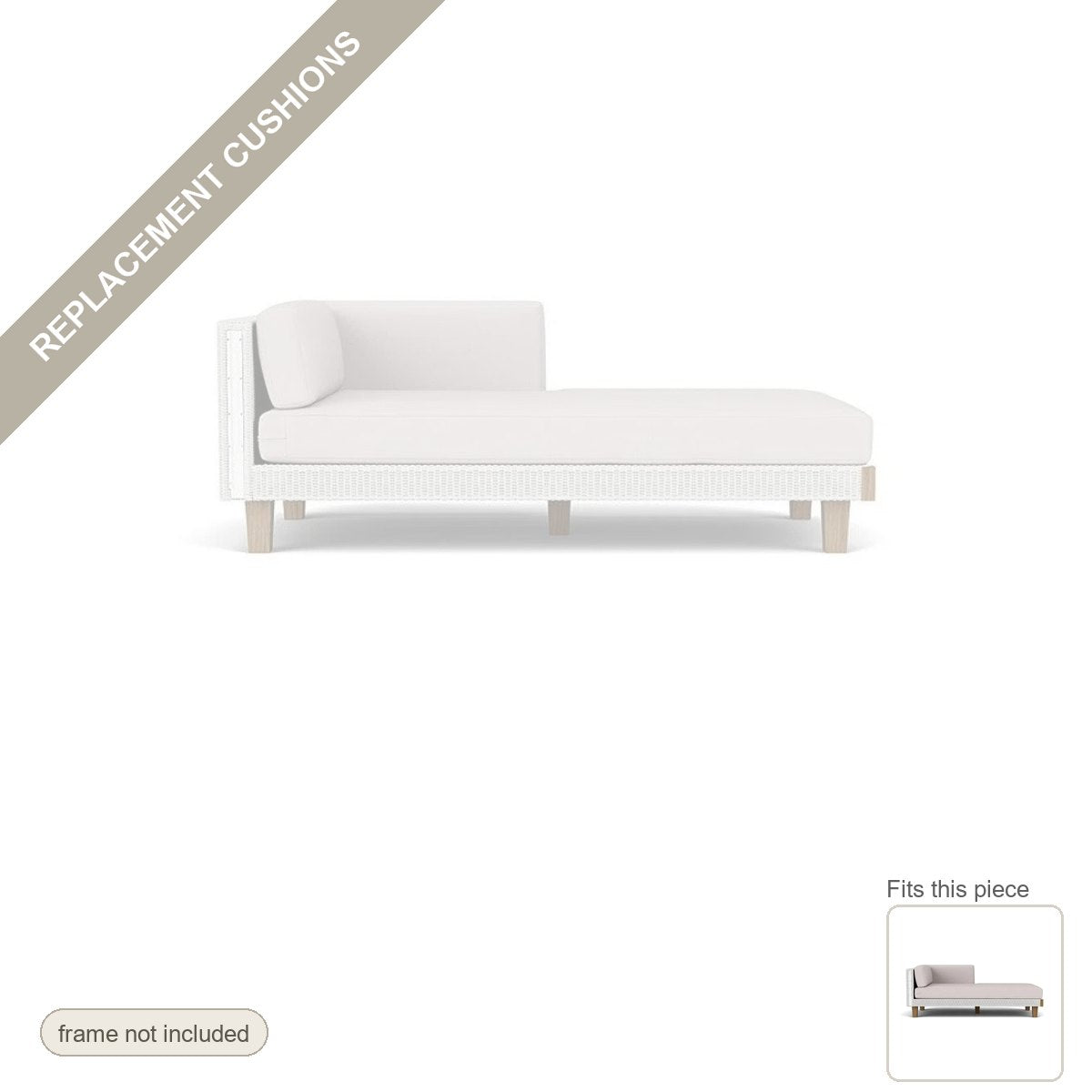 Cushions: Replacement Cushions For Catalina Sunbrella Left Chaise