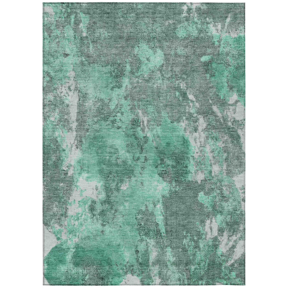 Jaelion Teal Washable Indoor-Outdoor Rug