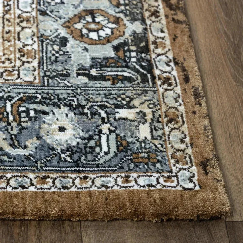 Bede Medallion Brown Large Area Rugs For Living Room -- brown