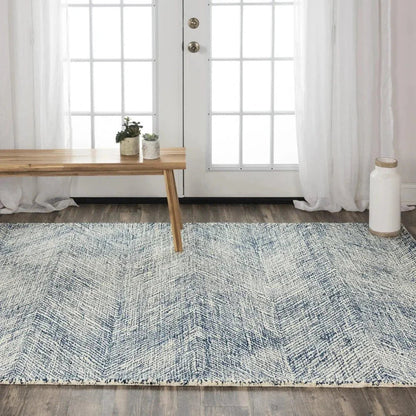 Cacy Chevron Navy Area Rugs For Living Room -- navy