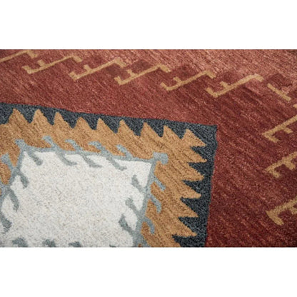 Bars Tribal Rust Large Area Rugs For Living Room -- rust