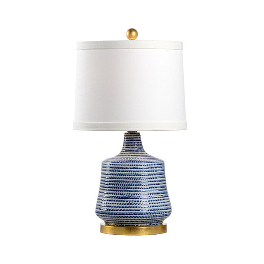 Chelsea House Beehive Modern Linen Shade Table Lamp