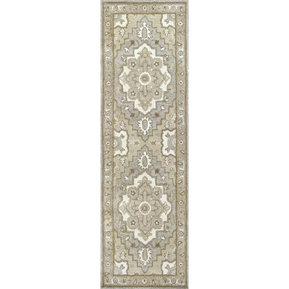 Cira Oriental Medallion Gray Large Area Rugs - LOOMLAN - LOOMLAN - Area Rugs
