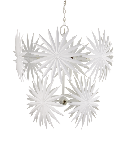 32.5 in. Bismarkia Iron White Chandelier