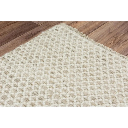 Coce Basketweave Beige Area Rugs For Living Room -- beige