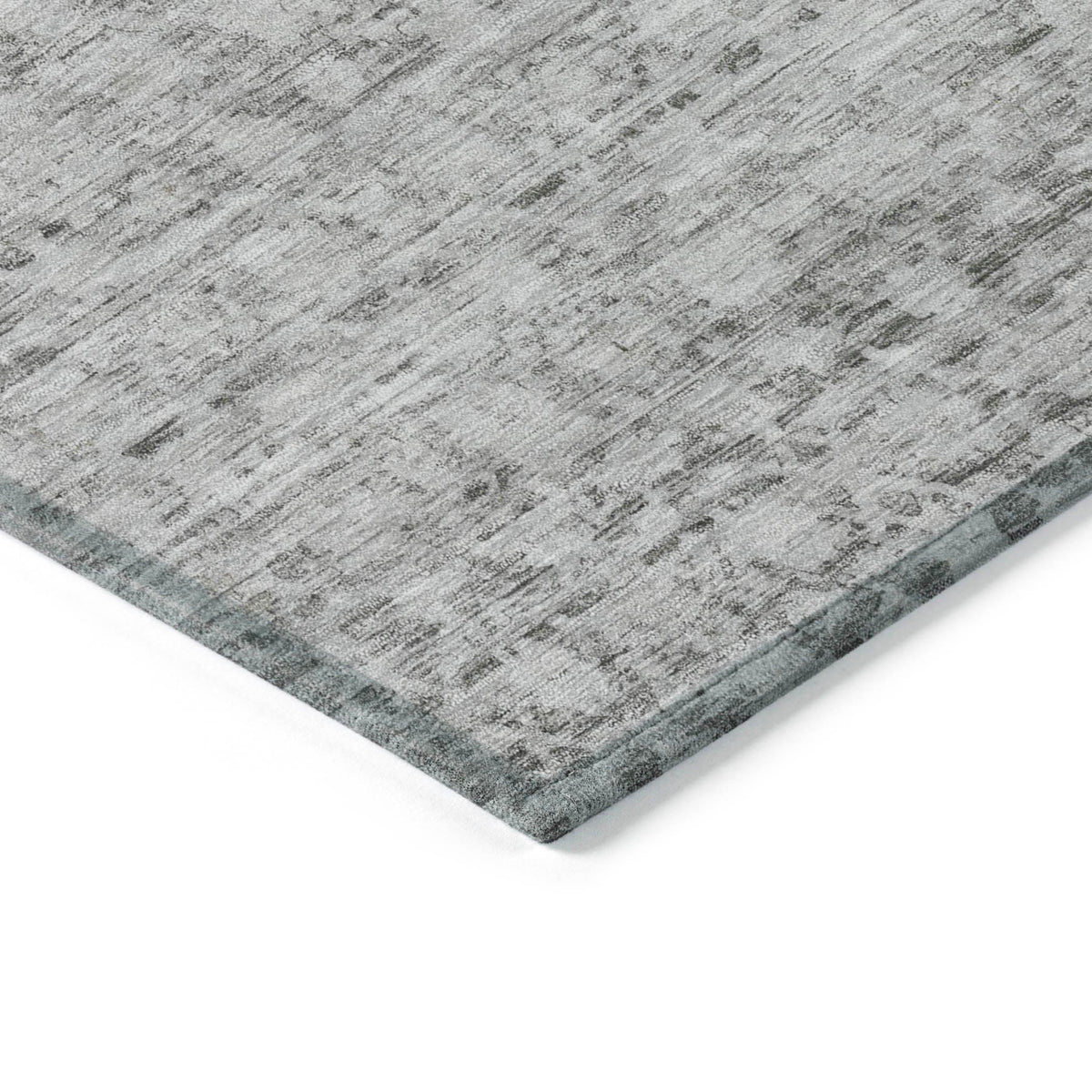 Irior Gray Washable Indoor-Outdoor Rug