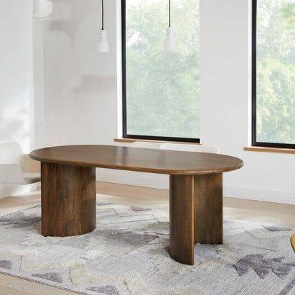 Tarniel Wooden Oval Dining Table