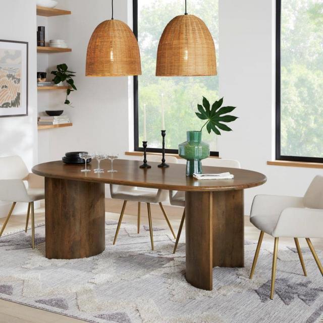 Tarniel Wooden Oval Dining Table