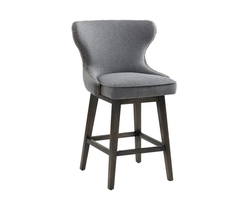 Ariana Leather Upholstered Swivel Counter Stool