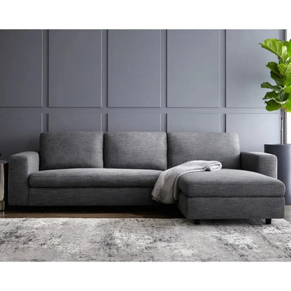 Ethan Fabric Upholstered Raf Sofa Chaise