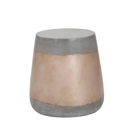 Aries Concrete Outdoor Round End Table