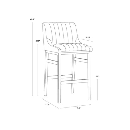 Halden Faux Leather Barstool