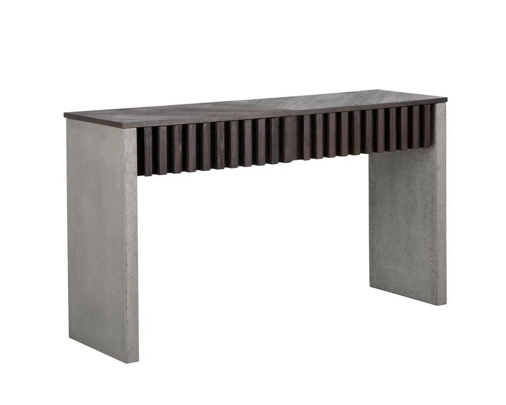 Buy Bane Console Table With Acacia Wood Veneer And Concrete ...