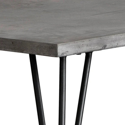 Midori Dining Table 59" Modern Concrete Top With Brass