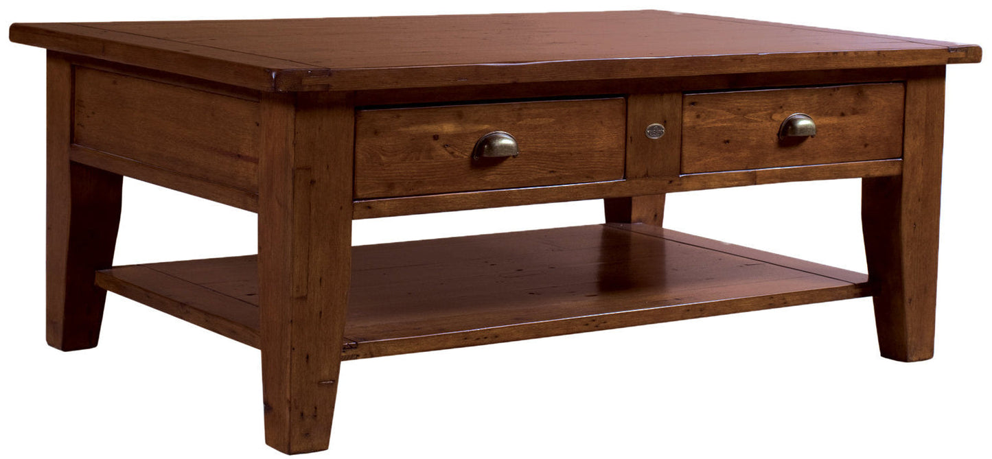 Irish Coast Two Drawers Wood Coffee Table