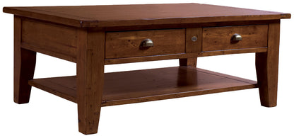 Irish Coast Two Drawers Wood Coffee Table
