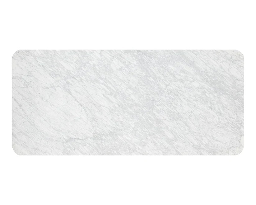 Ambrosia Dining Table Marble  Antique Brass Base