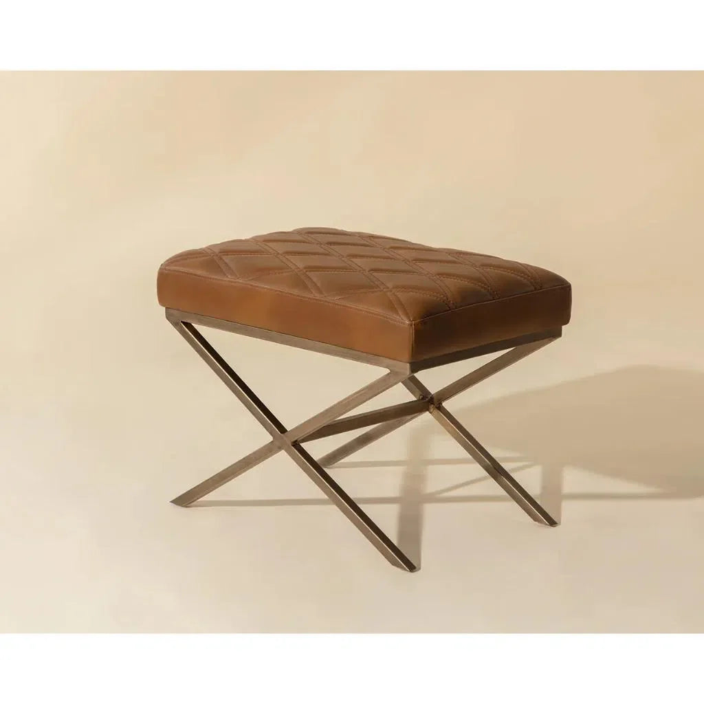 Wisconsin Leather Upholstered Stool