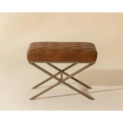 Wisconsin Leather Upholstered Stool