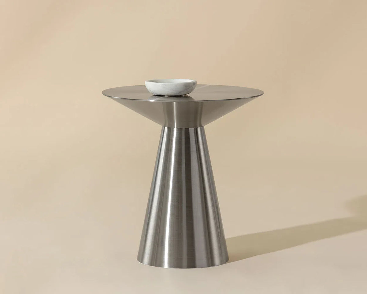 SUNPAN Carmel Stainless Steel Round End Table
