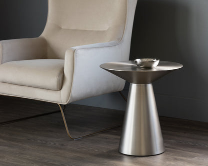 Carmel Stainless Steel Round End Table