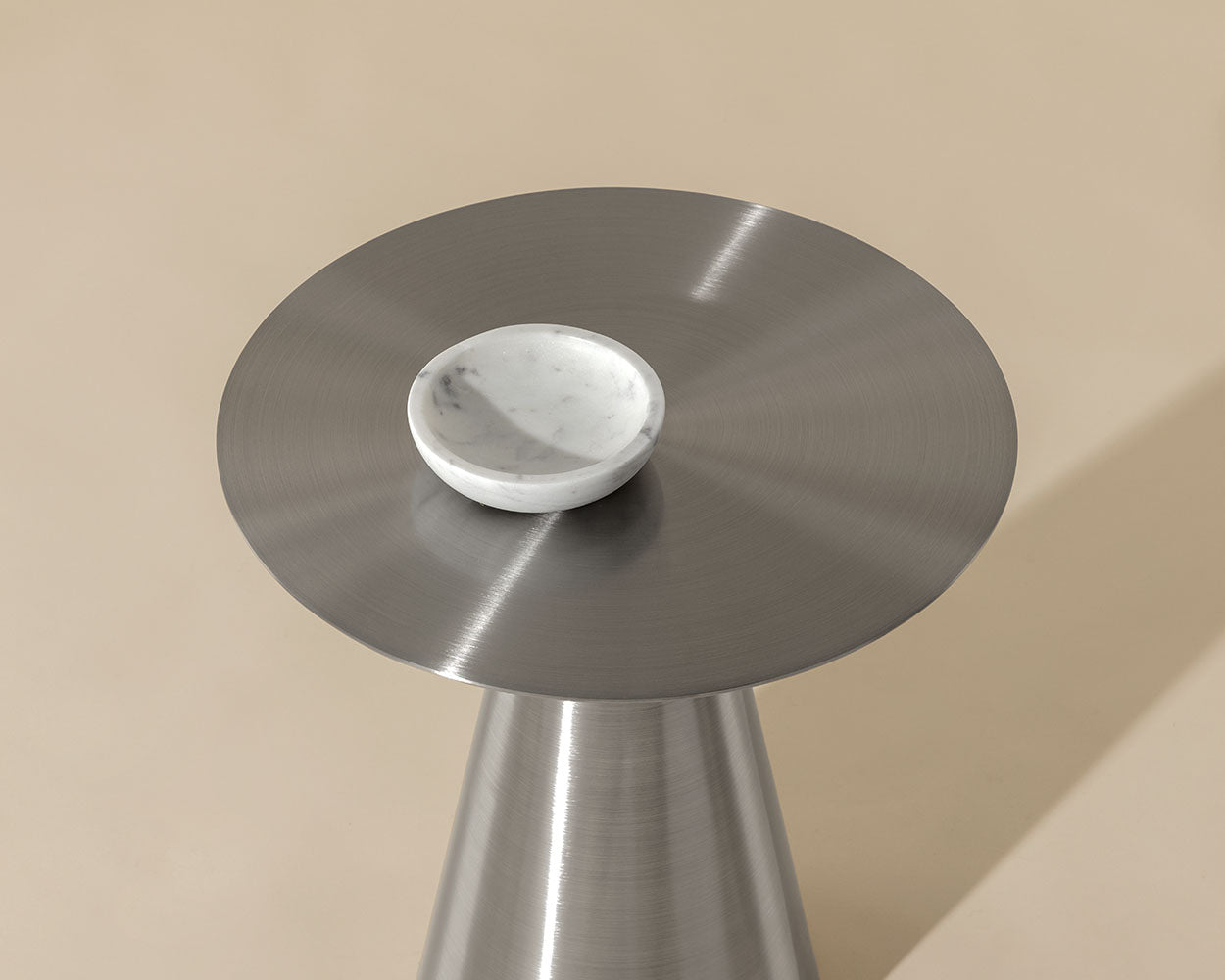 Carmel Stainless Steel Round End Table